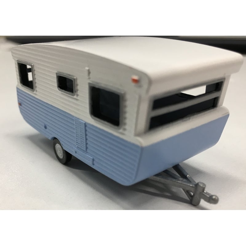 Caravan appeso con fantasia natalizia rosa